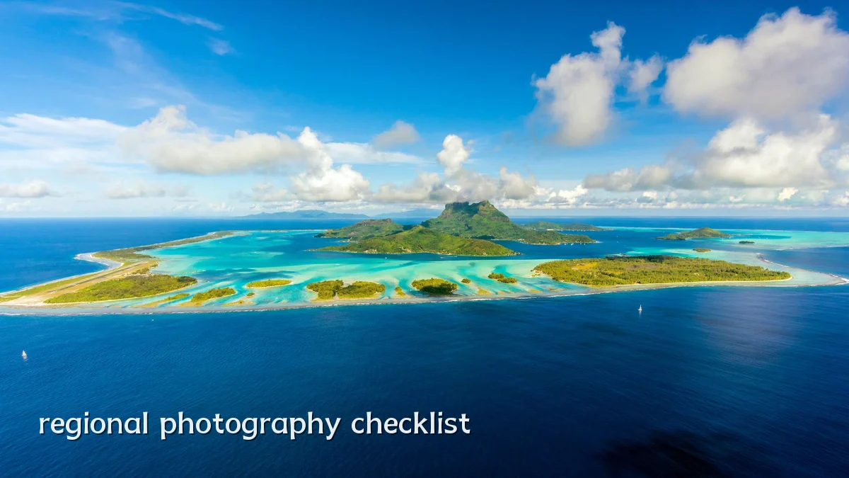 regional photography checklist