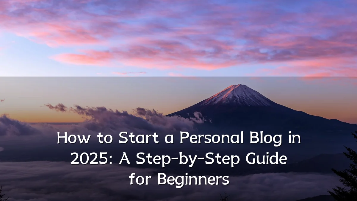 How to Start a Personal Blog in 2025: A Step-by-Step Guide for Beginners