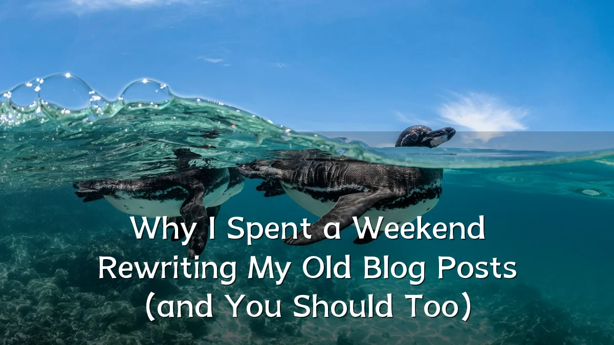 Why I Spent a Weekend Rewriting My Old Blog Posts (and You Should Too)